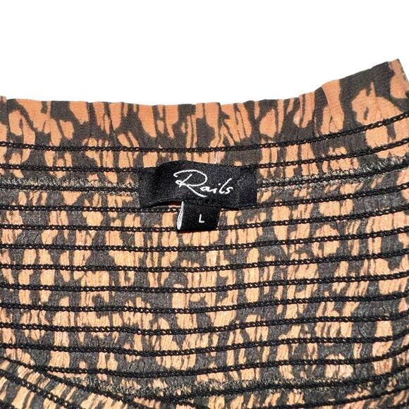 Rails Addison Batik Cheetah Print Tier Drop Waist Mini Skirt LARGE - Picture 4 of 7